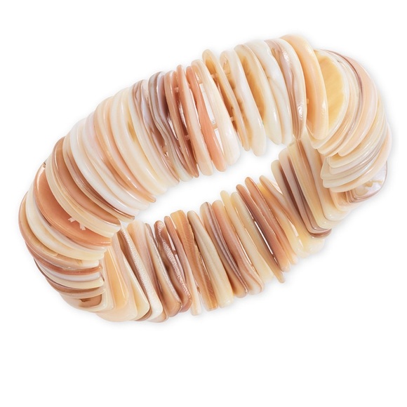 Cream and Sugar (Please) Stretch Shell Bracelet